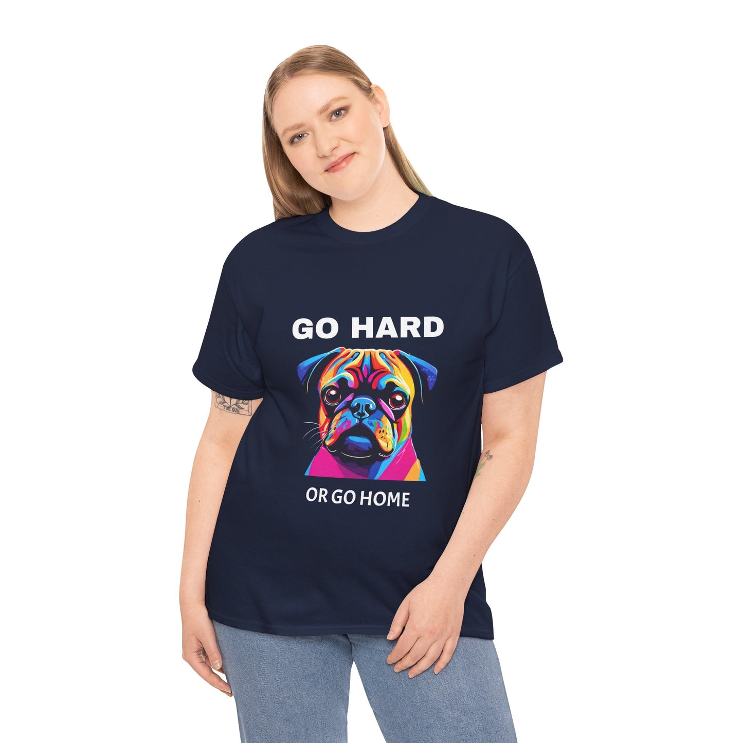 Pug Dog Pop Art  - Go Hard Or Go Home Flashlander Gym Shirt