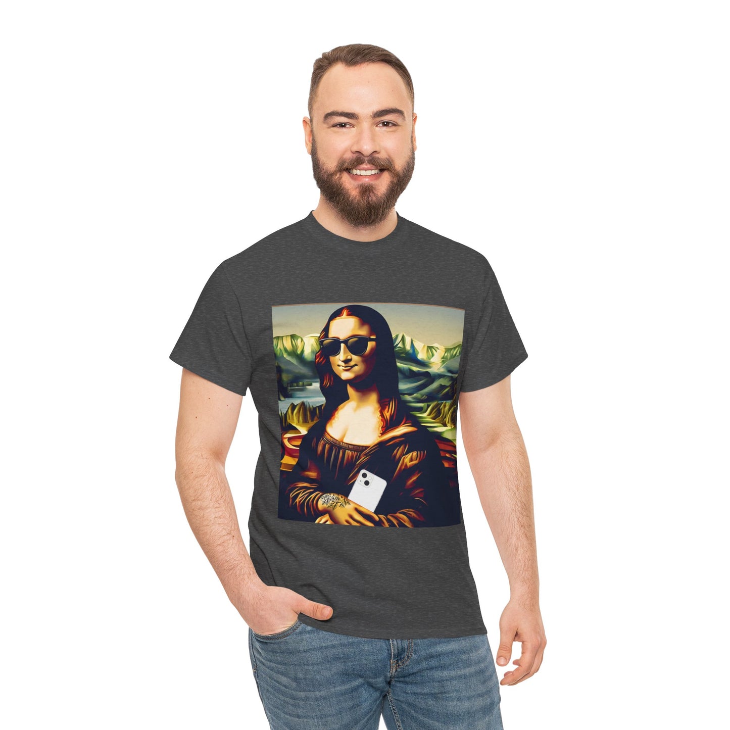 Funny modern Mona Lisa - Flashlander Gym Shirt