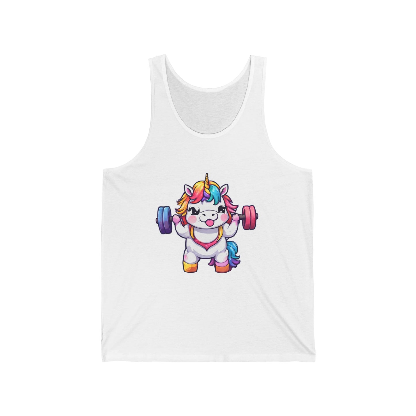 Weightlifting Unicorn Vintage Gym Cotton Unisex Jersey Tank