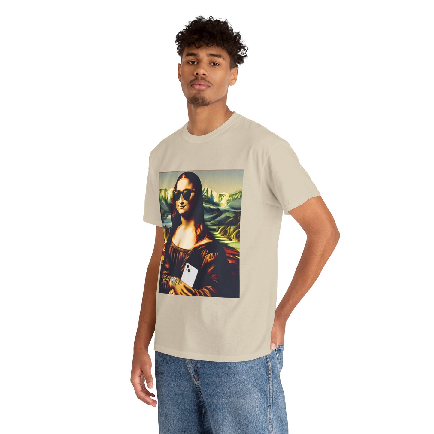 Funny modern Mona Lisa - Flashlander Gym Shirt