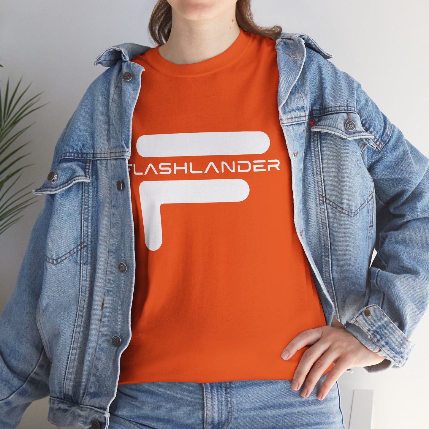 Flashlander with Iconic Crossed Logo Design Gym Shirt