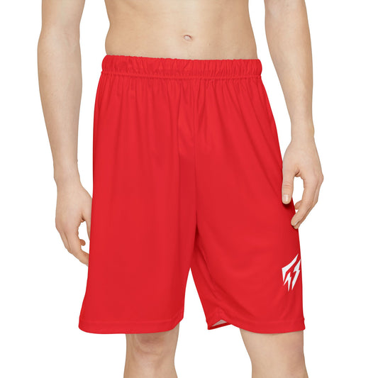 Flashlander ALG Performance Men’s Sports Shorts (AOP) Red