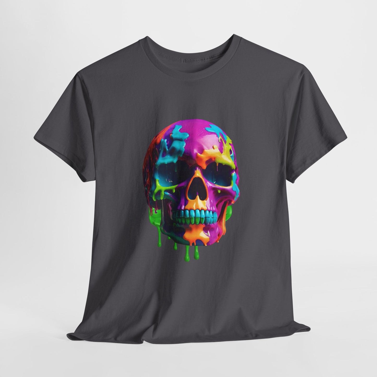 Camiseta con calavera de fusión de neón Flashlander