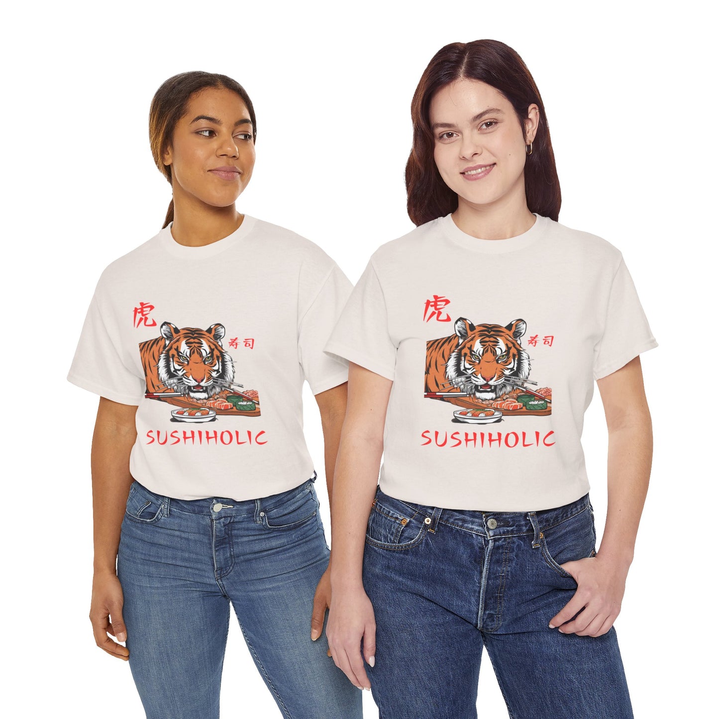 Tiger Sushi Lovers Sushiholic Graphic Tee Flashlander