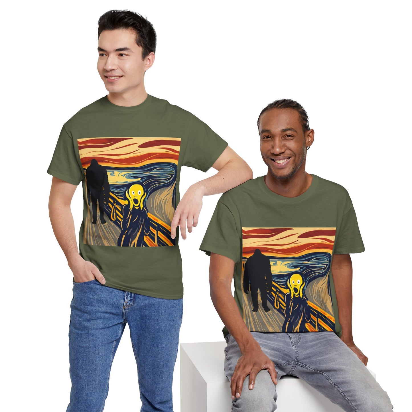 The Scream Meets Bigfoot A Startling Encounter - Flashlander Gym Shirt