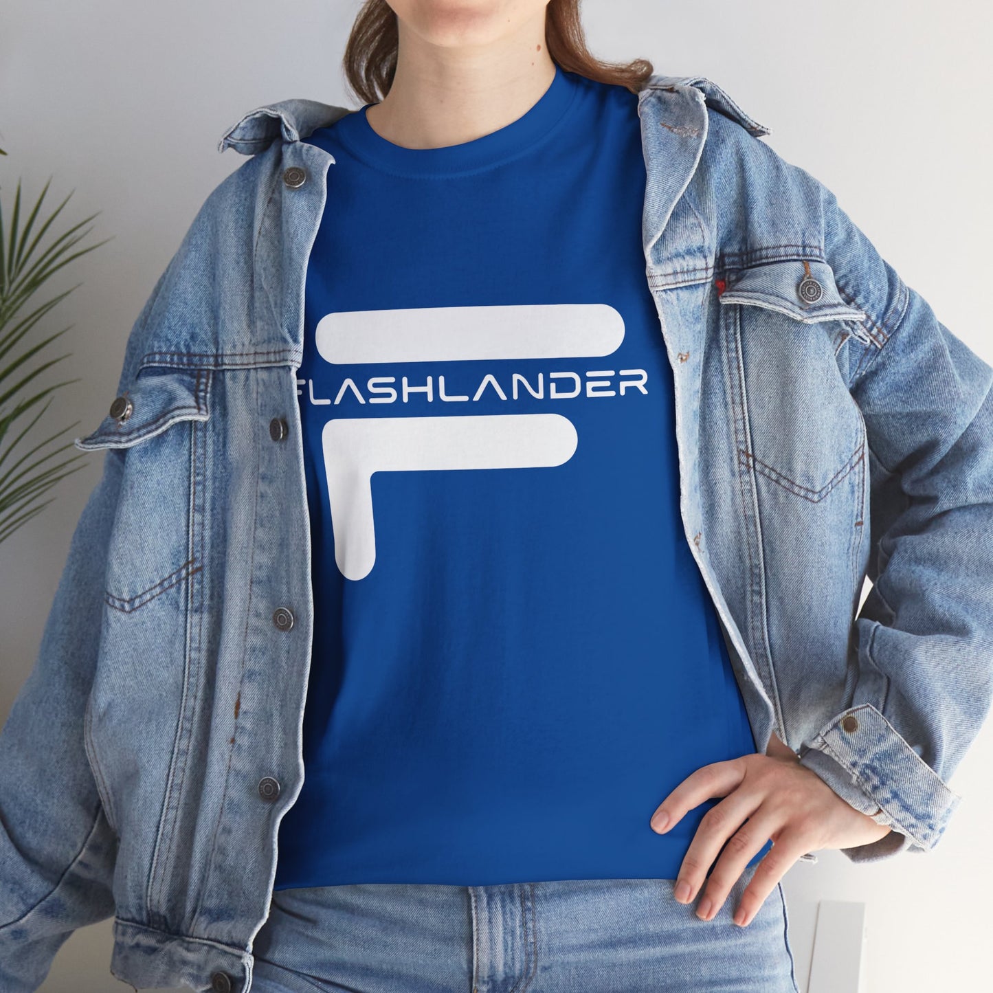 Flashlander with Iconic Crossed Logo Design Gym Shirt