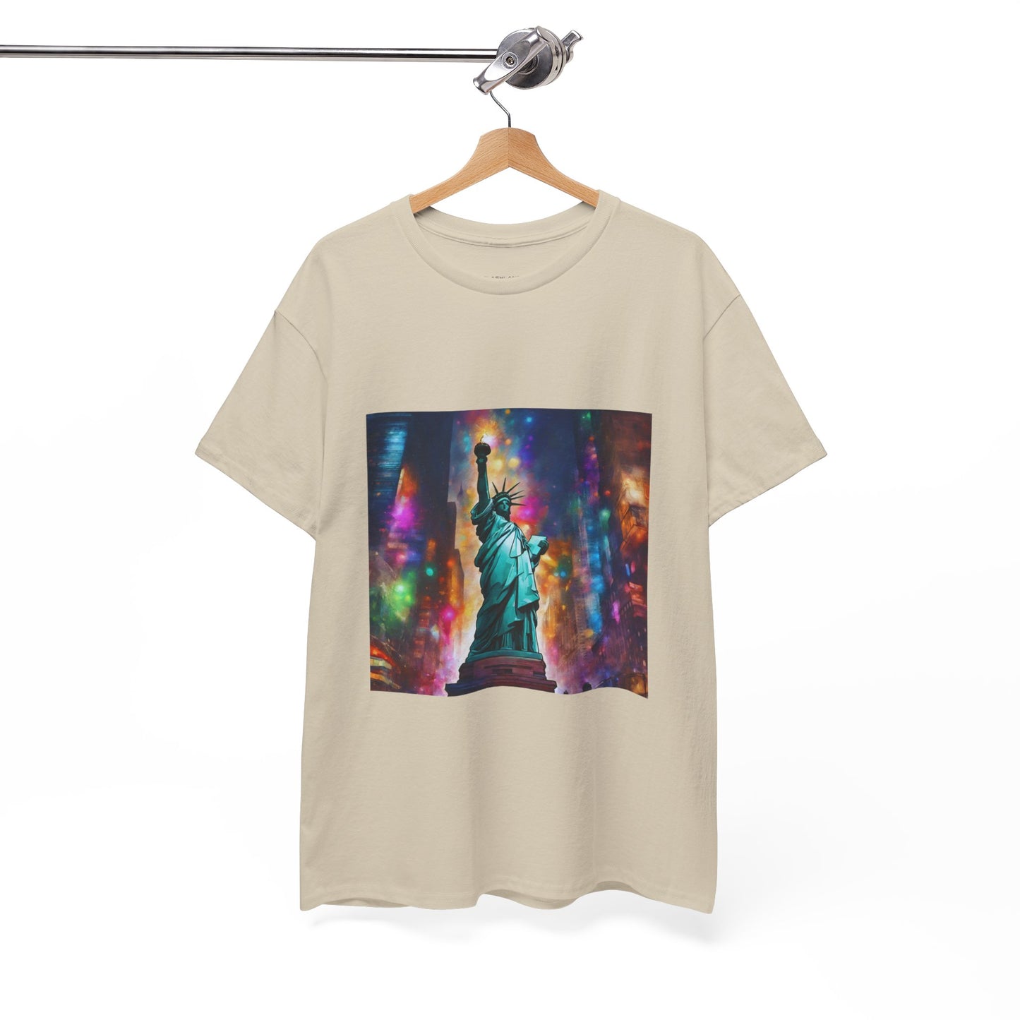 The Statue of Liberty in the Heart of New York Graphic Tee Flashlander