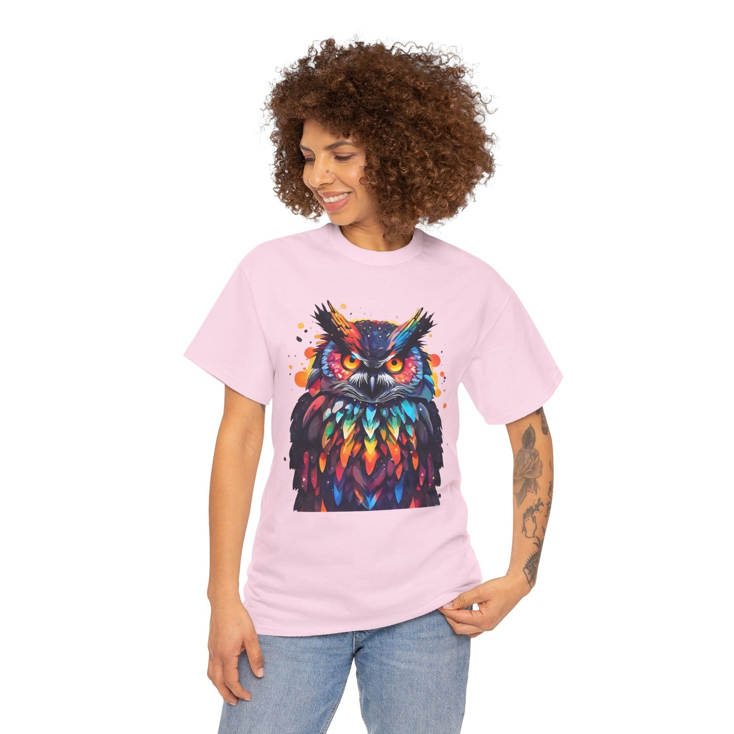 Camiseta sinfónica con plumas de búho Flashlander