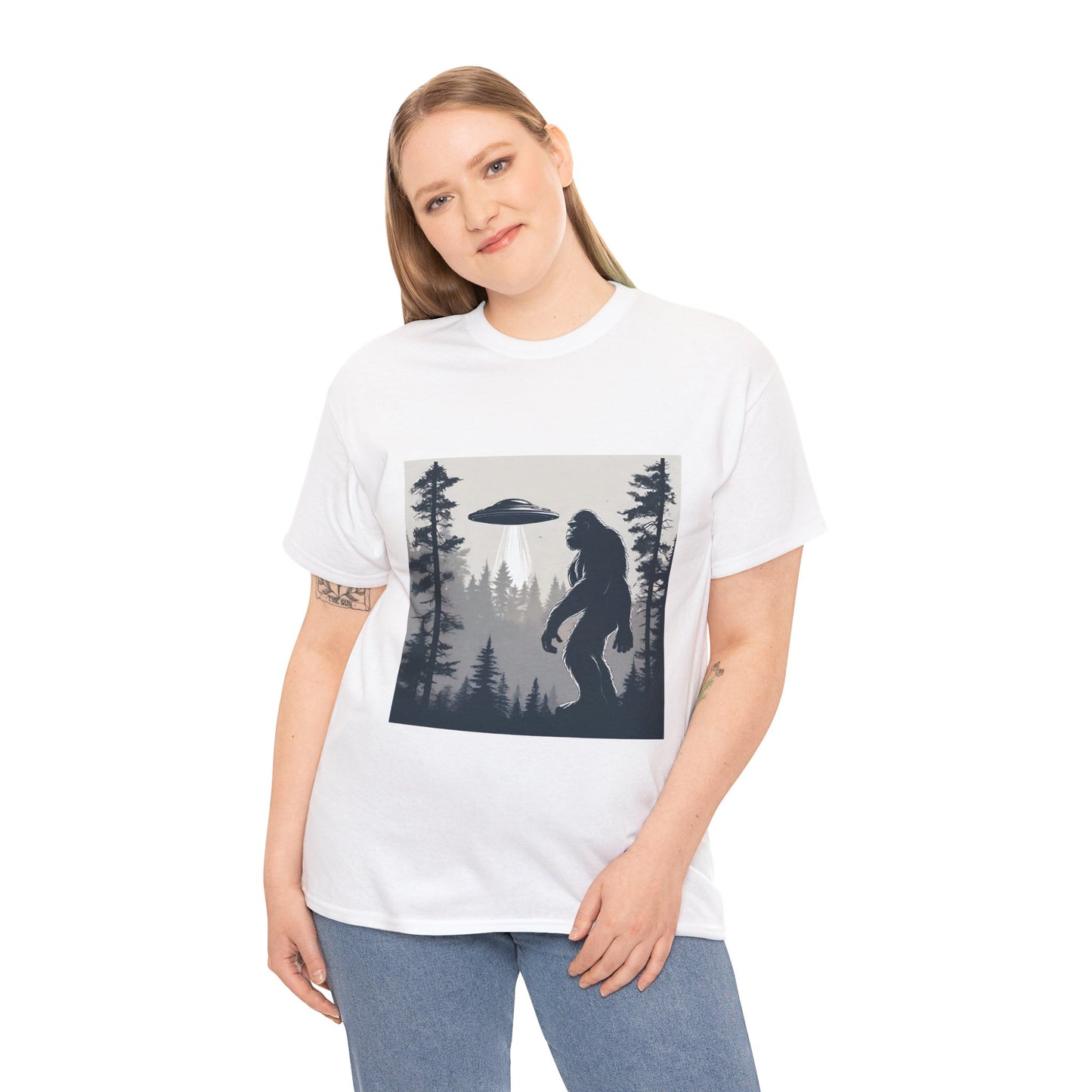 Sasquatch rencontre Bigfoot et OVNI - T-shirt de sport Flashlander