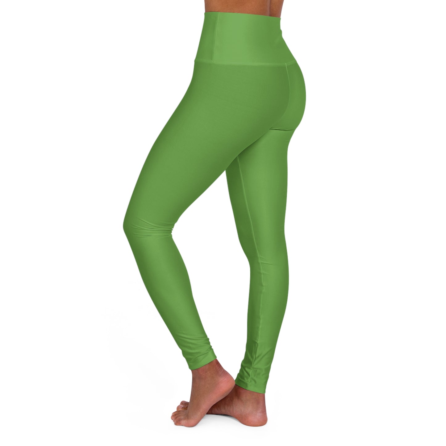 Flashlander Sportswear Zen High Waisted Yoga Leggings Light Green (AOP)