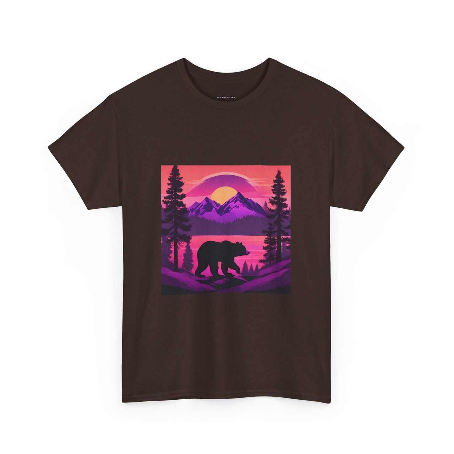 T-shirt graphique Bear Majestic Sunset Flashlander