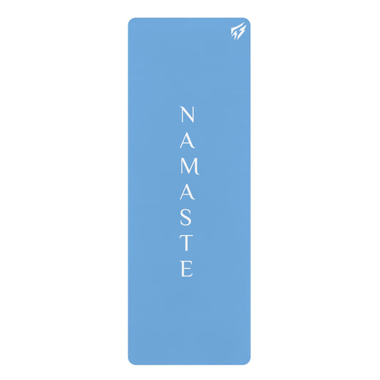 Flashlander Namaste Rubber Yoga Mat Light Blue