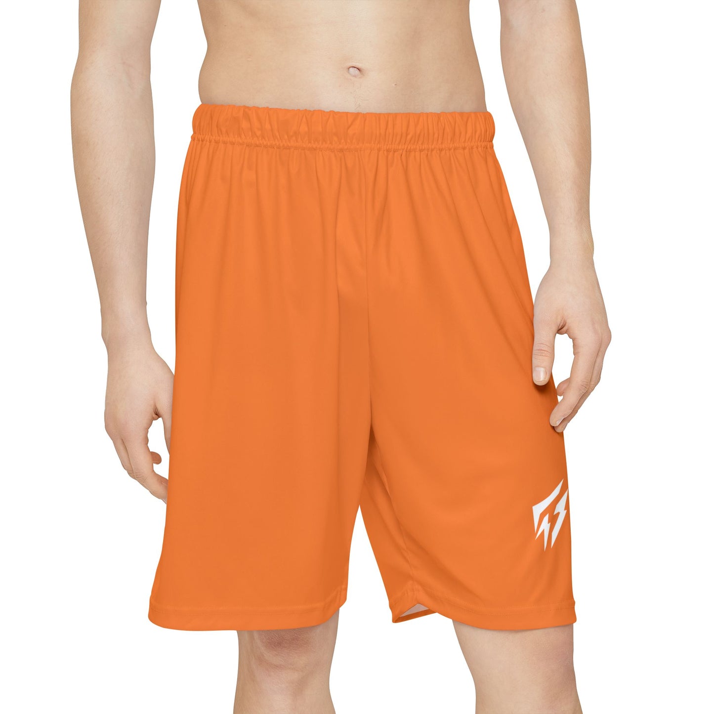 Flashlander ALG Performance Men’s Sports Shorts (AOP) Crusta Orange