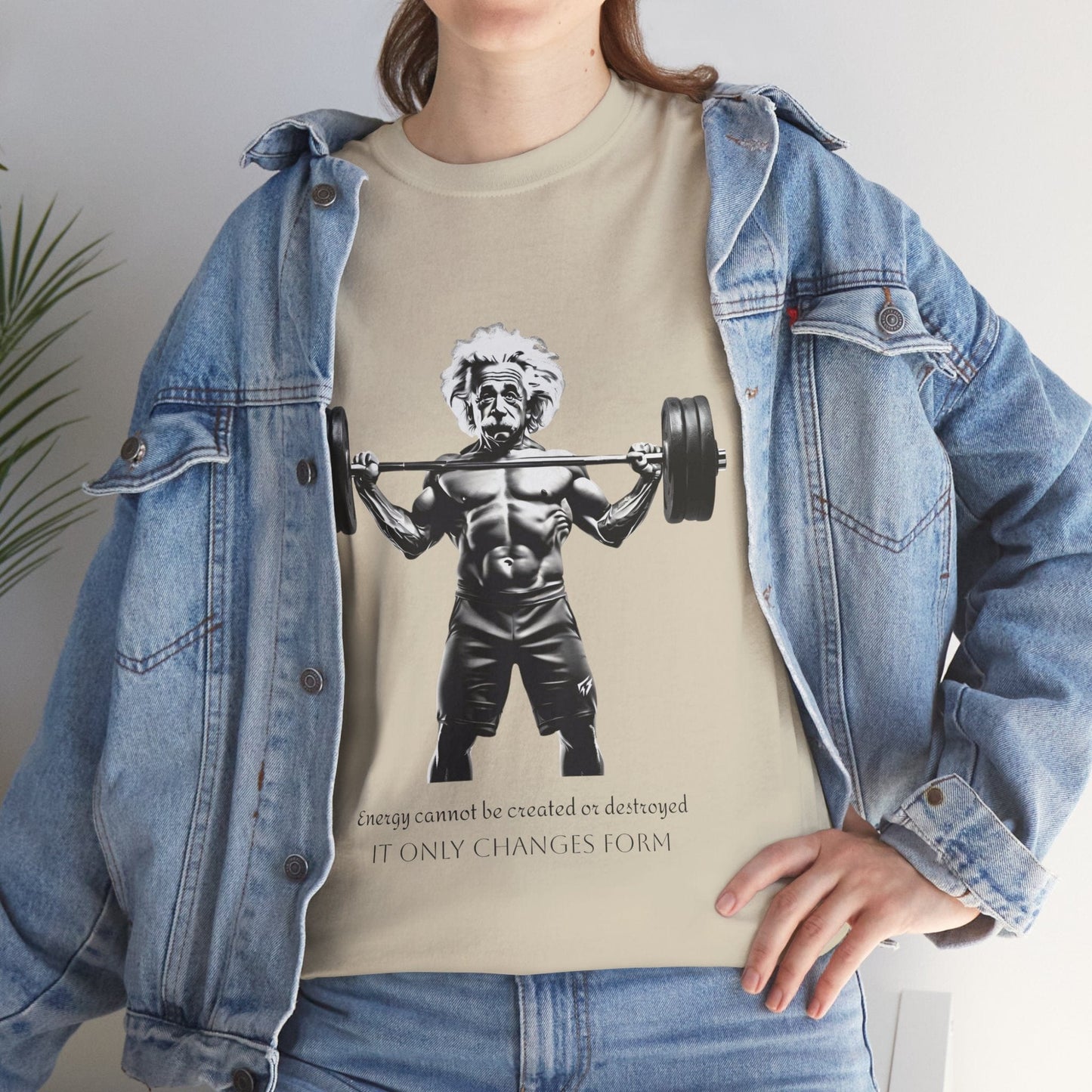 Camiseta de culturista Albert Einstein: la energía de Flashlander no se puede crear ni destruir, solo cambia de forma. Camiseta gráfica con cita