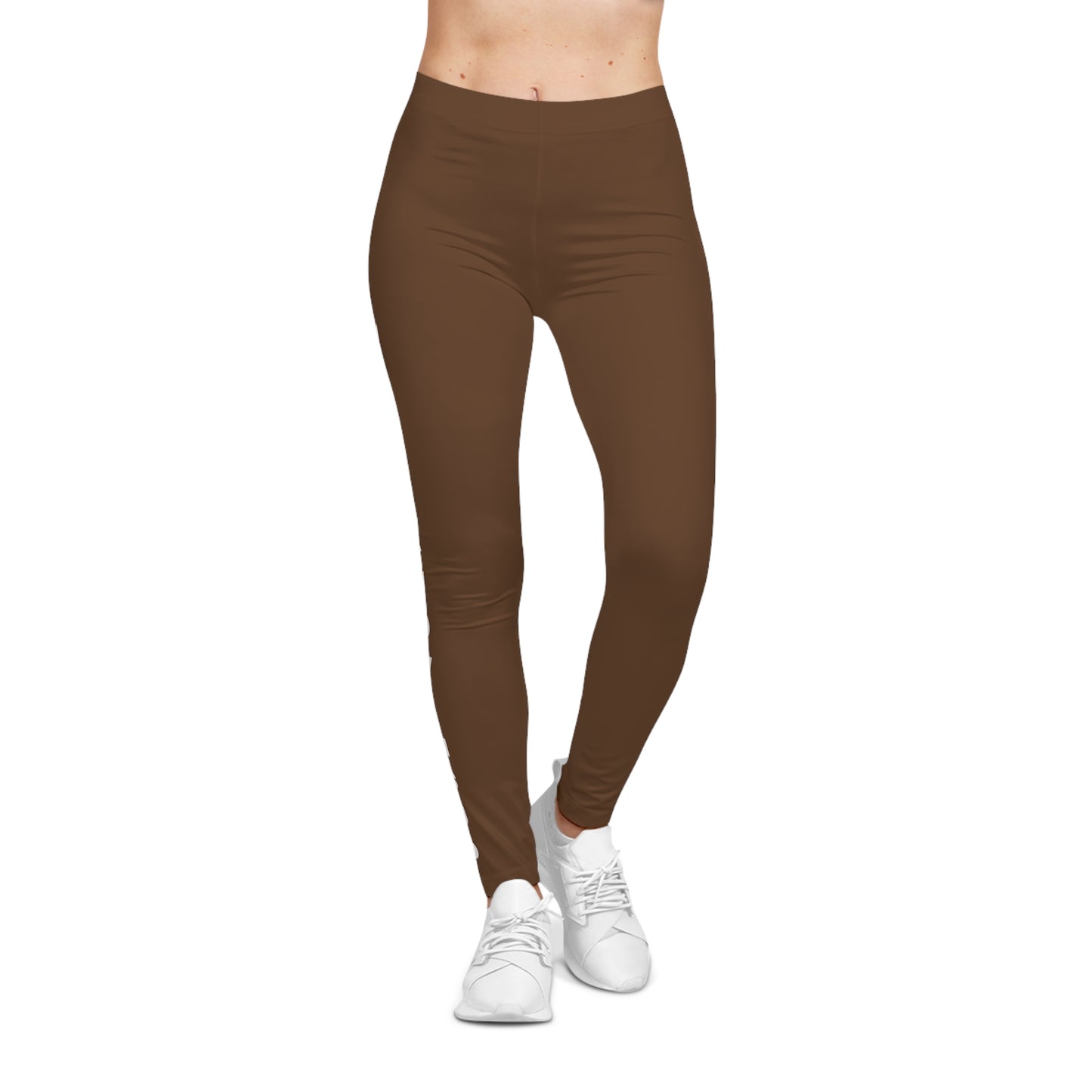 Flashlander Sportswear Evolution Women's Casual Leggings Brown (AOP) Featuring Custom Motivational Quote