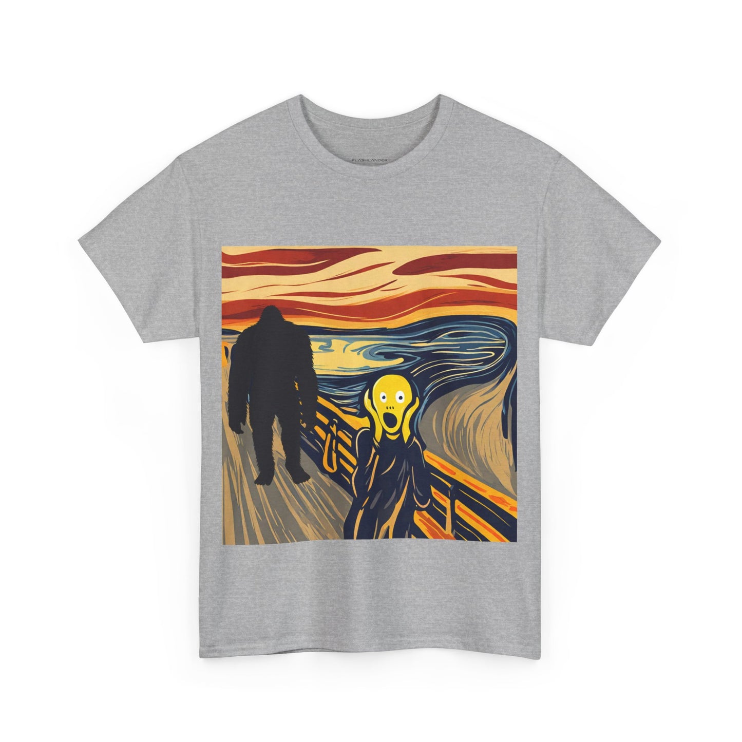 The Scream Meets Bigfoot A Startling Encounter - Flashlander Gym Shirt