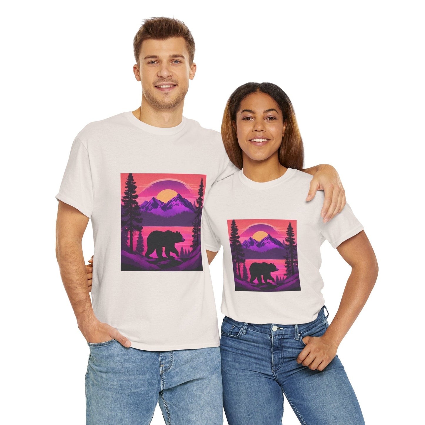 T-shirt graphique Bear Majestic Sunset Flashlander