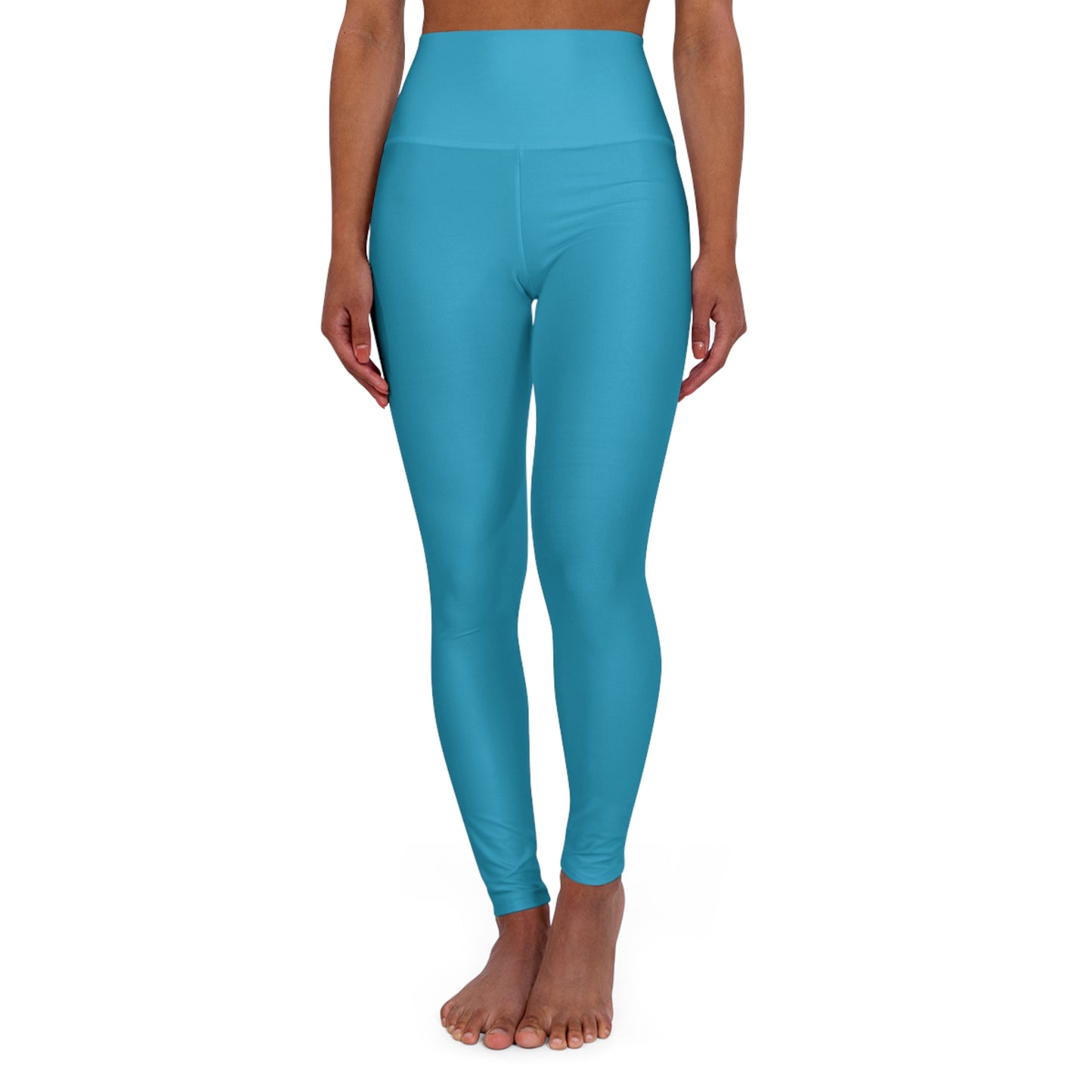 Flashlander Sportswear Zen High Waisted Yoga Leggings Turquoise (AOP) B