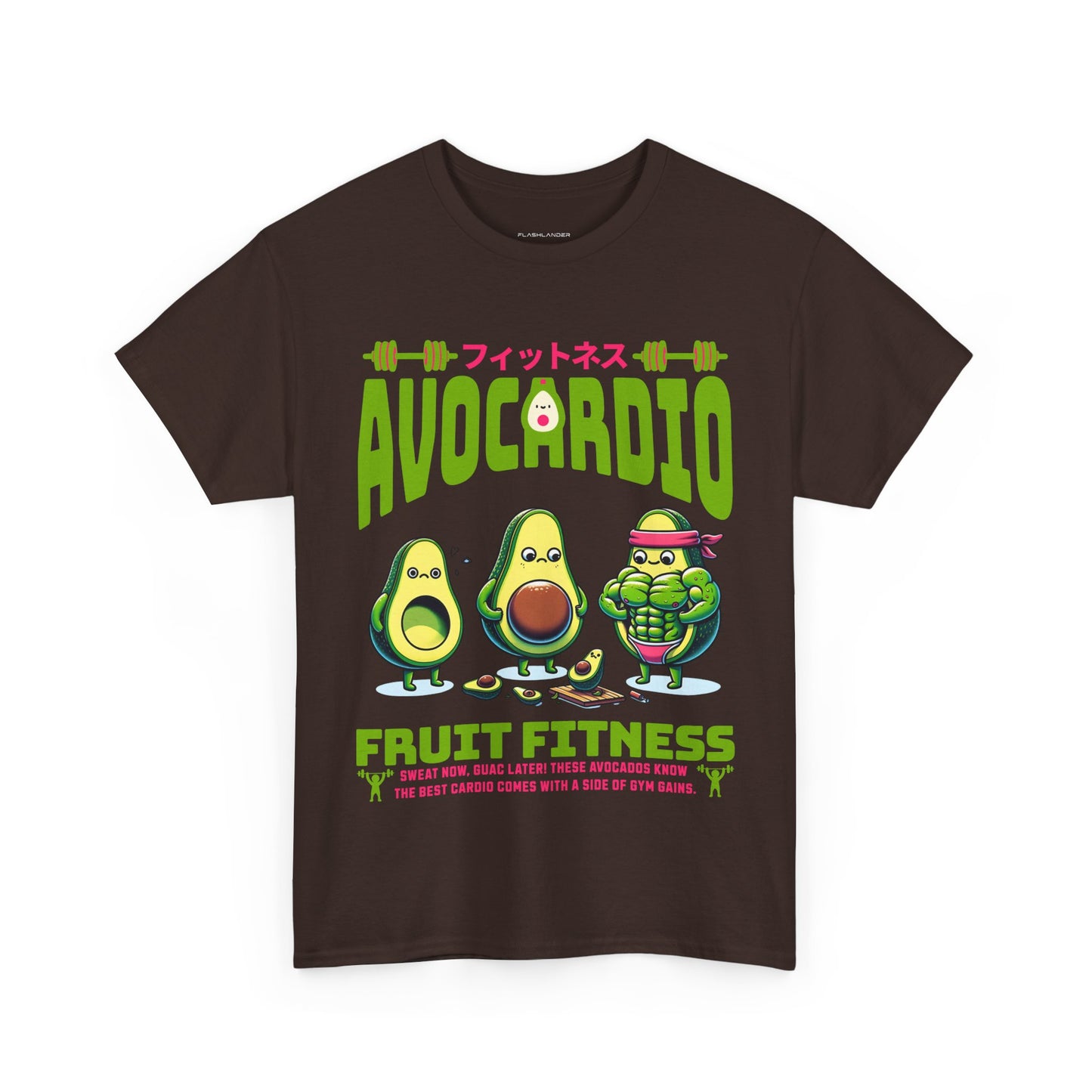 Avocardio Active Gym Shirt Avocado Fitness Graphic Tee