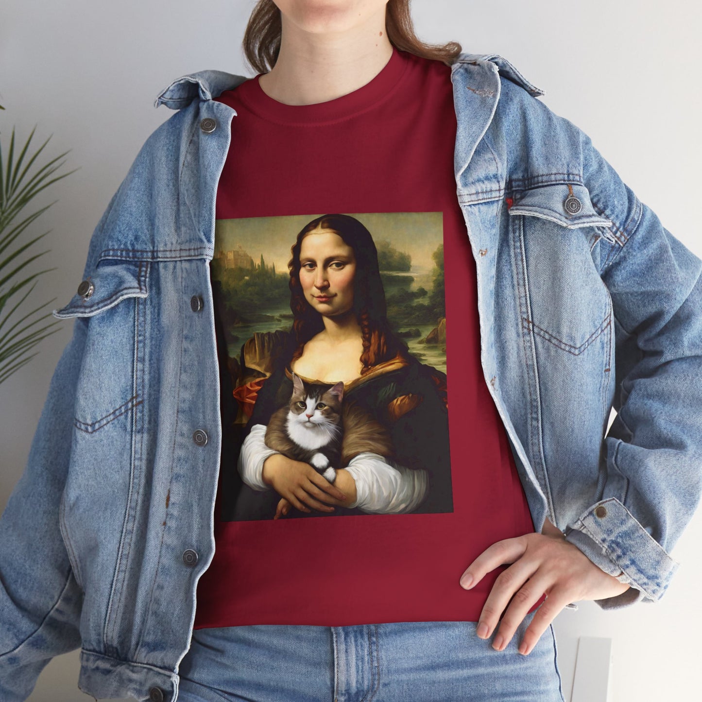 Mona Lisa with Cat - Flashlander Gym Shirt