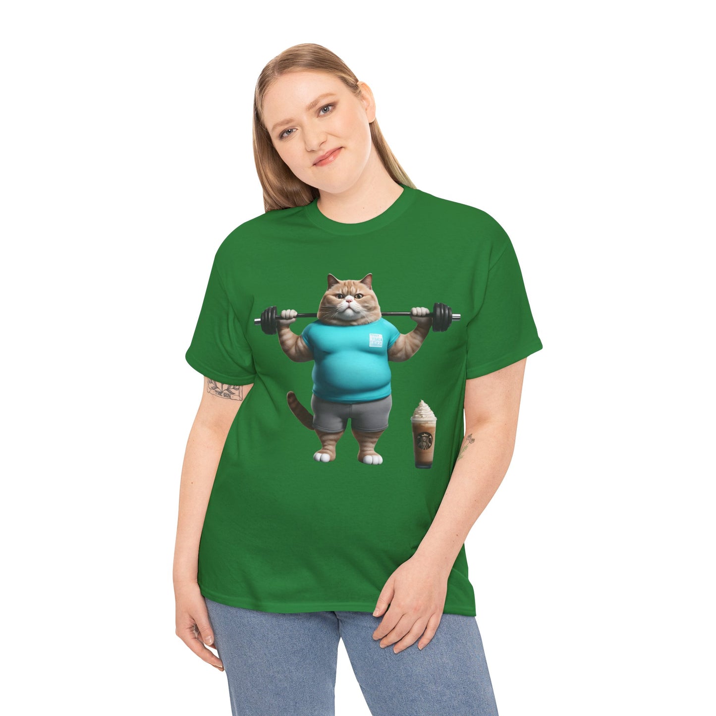 Funny Fat Cat Lifting - Flashlander Gym Shirt