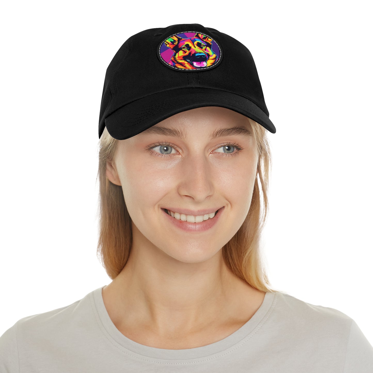 German Shepherd Dog Hat Sportswear Hat German Shepherd Dog Cap German Shepherd Dog Art Pop Hat Dad Hat with Patch (Round) Baseball Cap Pop Art Dog Hap Custom Cap Flashlander