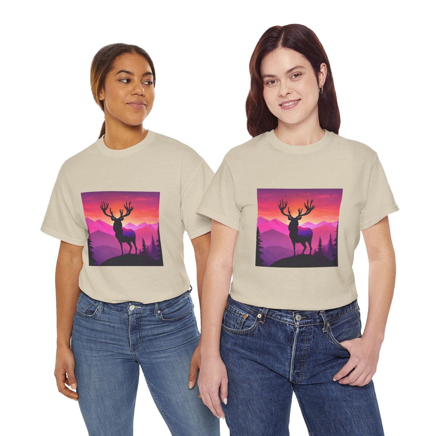 Deer Majestic Sunset Flashlander Gym Shirt