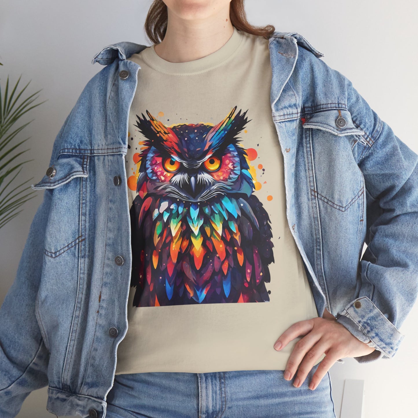 Camiseta sinfónica con plumas de búho Flashlander