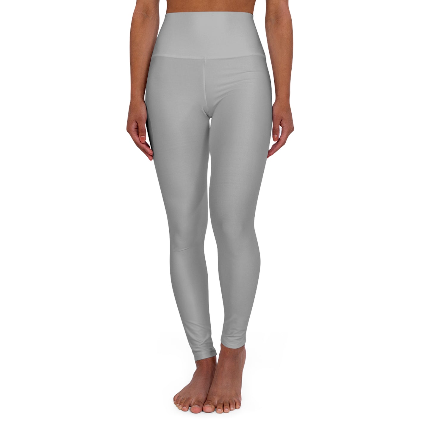 Flashlander Sportswear Zen High Waisted Yoga Leggings Light Grey (AOP) B