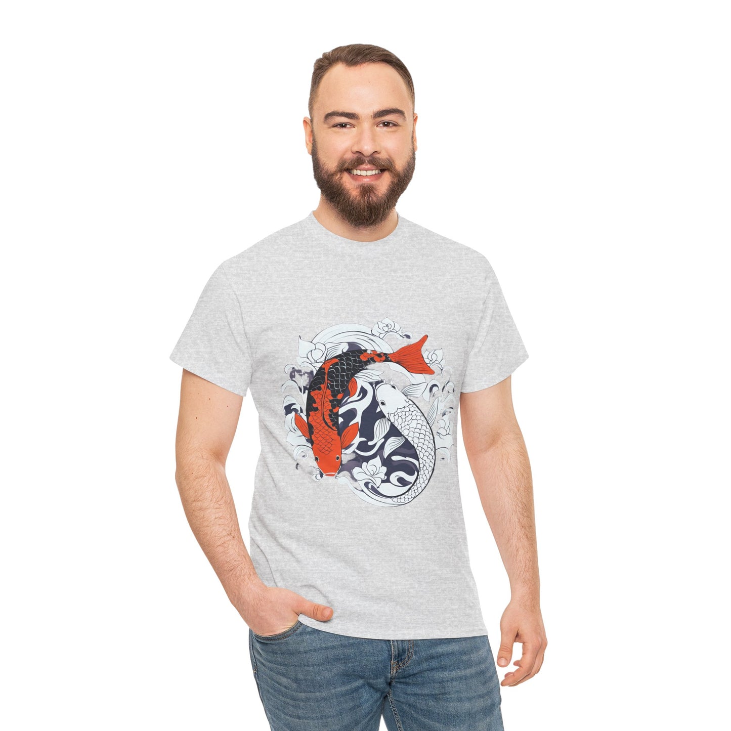 Yin Yang Japanese Koi Fish Flashlander Gym Shirt