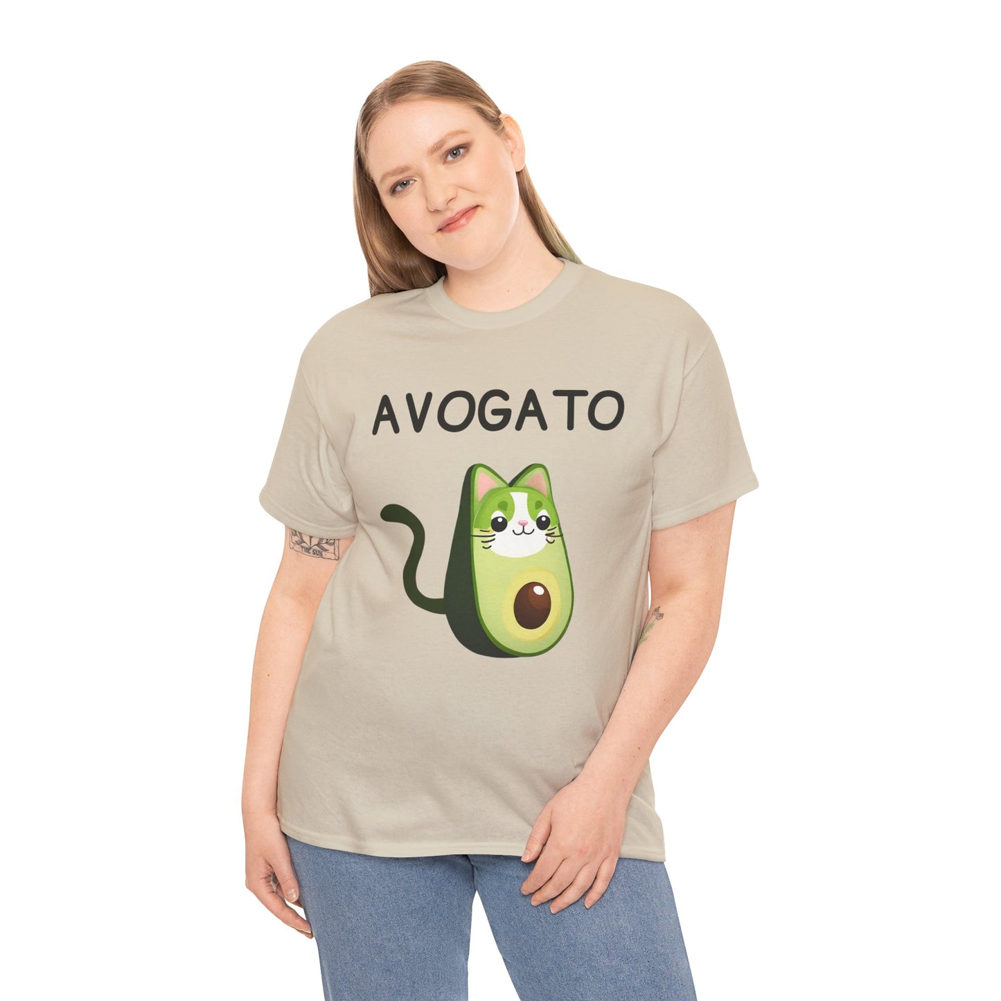 Avogato Funny Avocado Cat Face - Flashlander Gym Shirt