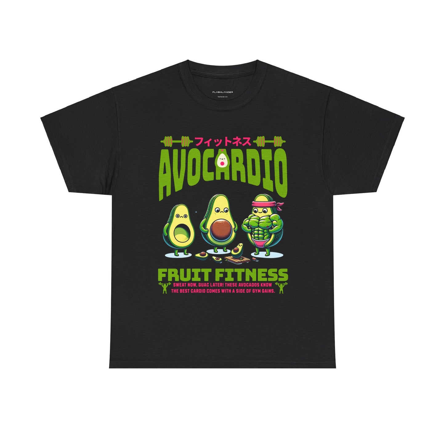 Avocardio Active Gym Shirt Avocado Fitness Graphic Tee