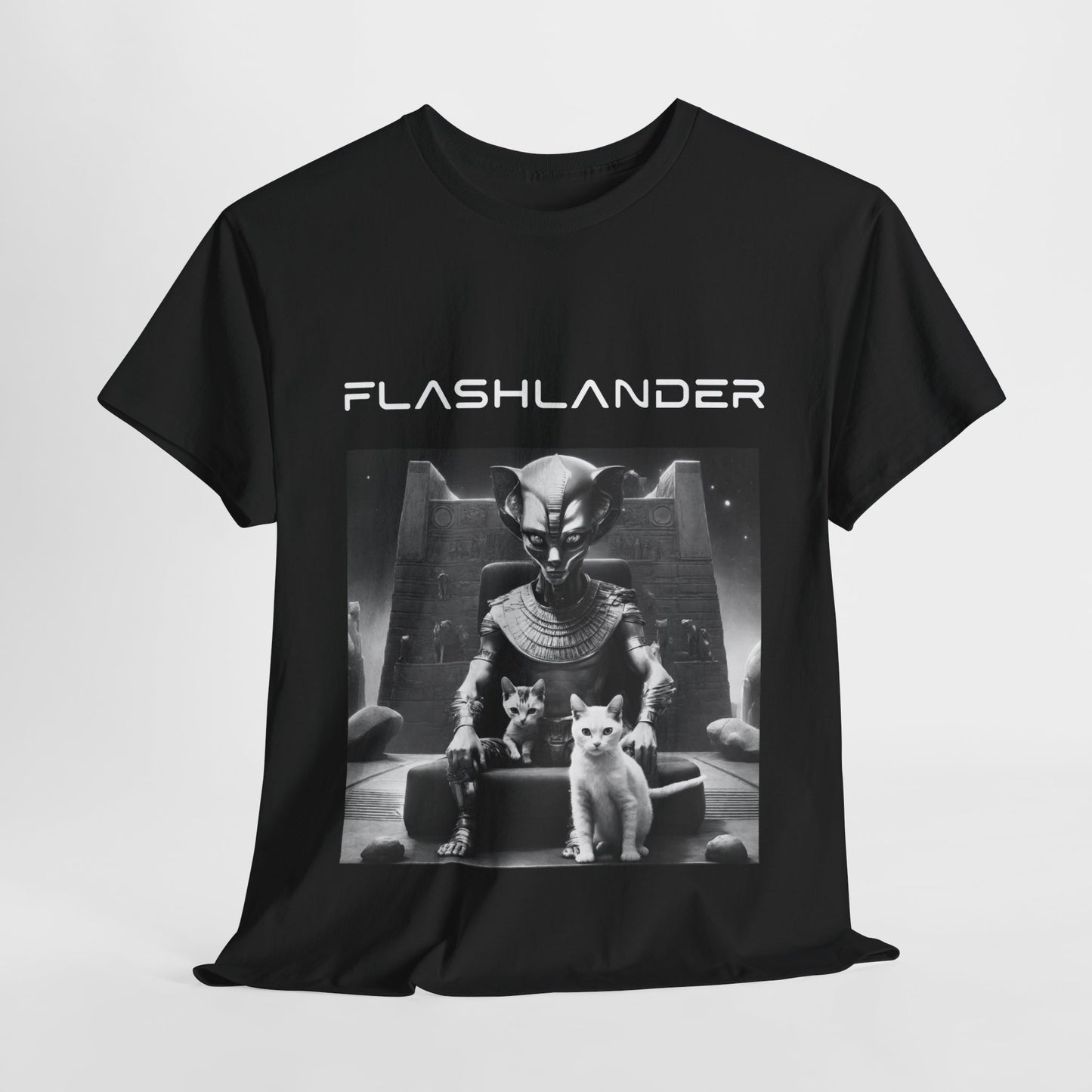 Cat Alien Pharaoh's Pyramids - Flashlander Gym Shirt