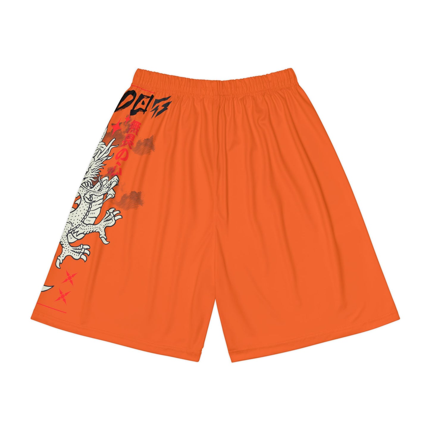 Japanese Dragon Bushido - Flashlander Performance Men’s Gym Shorts Orange