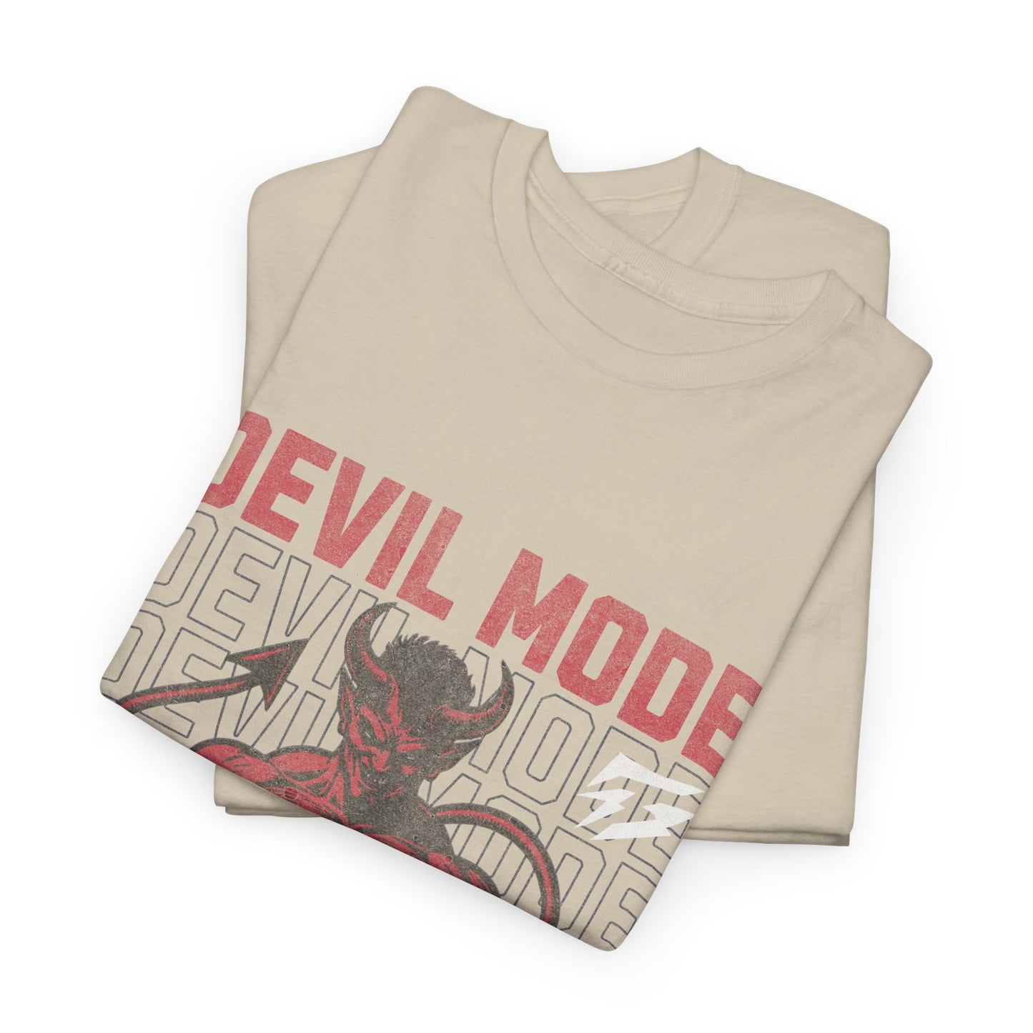 Devil Mode Gym Shirt Flashlander Cotton Unisex Charcoal Black Performance Graphic Tee