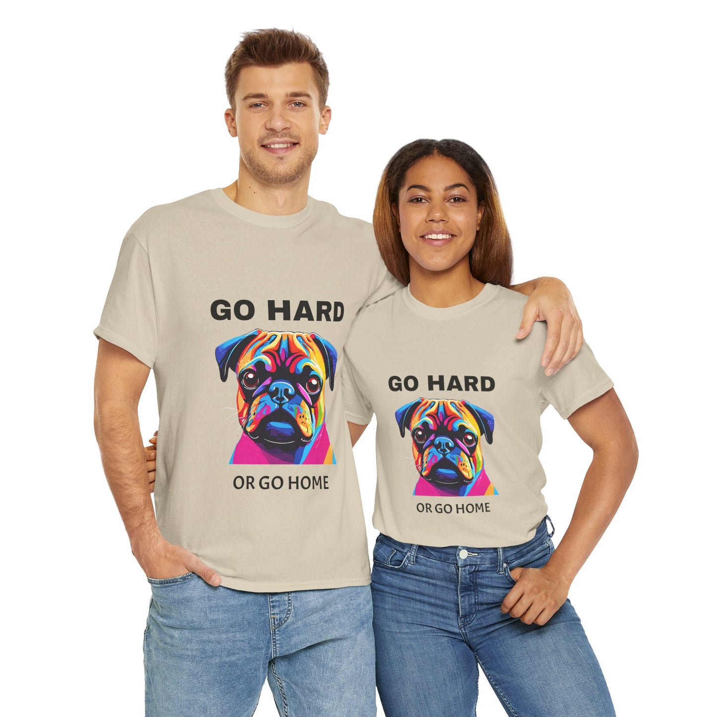 Pug Dog Pop Art  - Go Hard Or Go Home Flashlander Gym Shirt