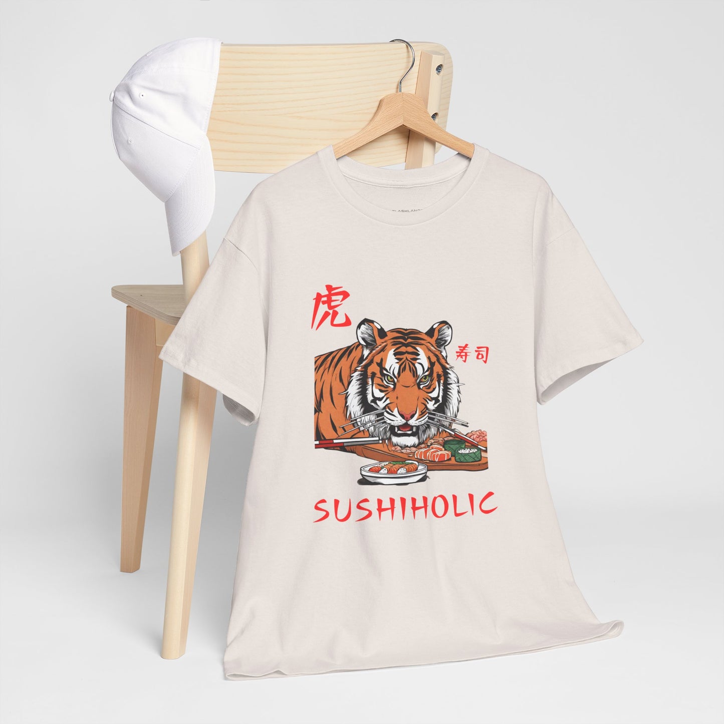 Tiger Sushi Lovers Sushiholic Graphic Tee Flashlander