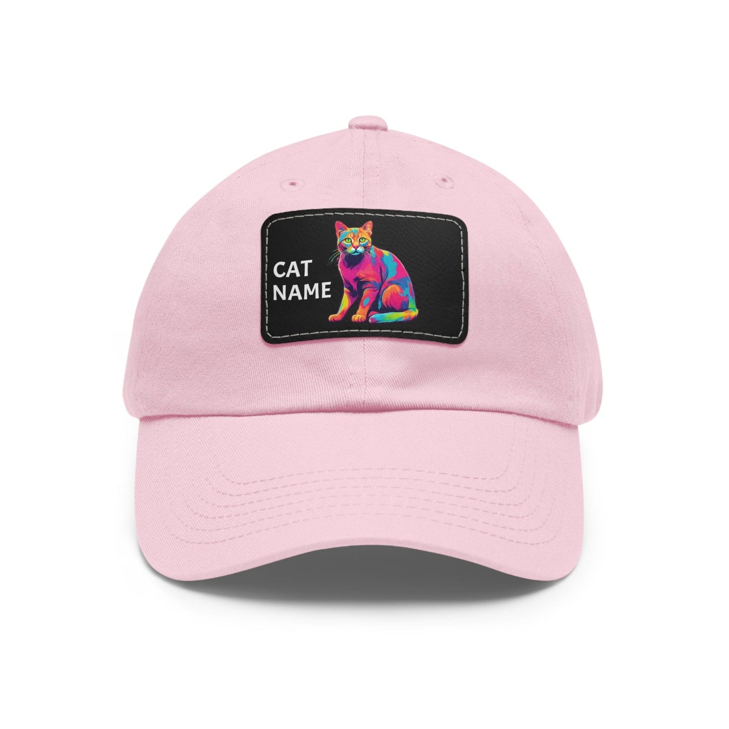 Cat Hat Sportswear Hat Cat Cap Cat Pop Art Hat Dad Hat with Patch (Rectangle) Baseball Cap Custom Hat Flashlander