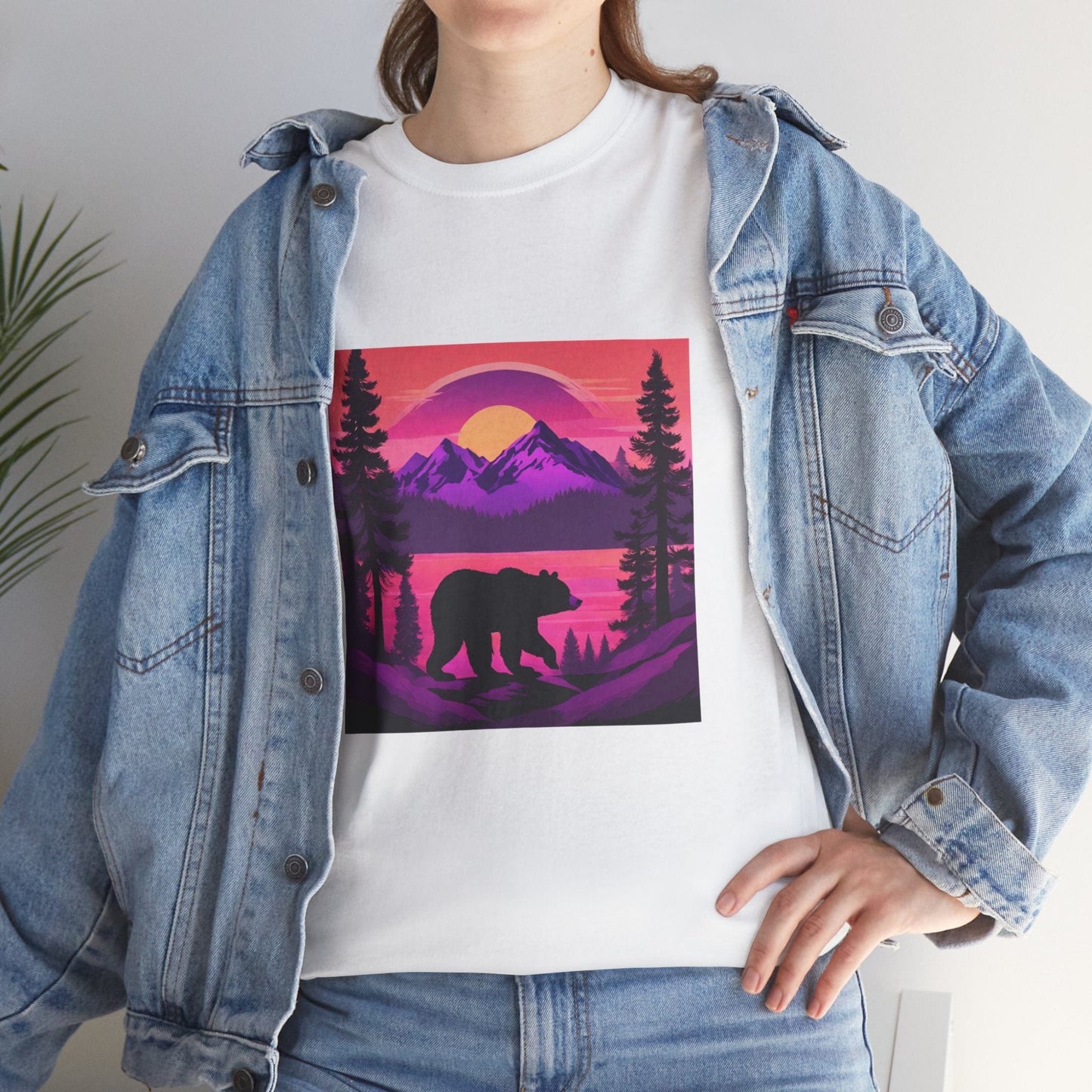 T-shirt graphique Bear Majestic Sunset Flashlander