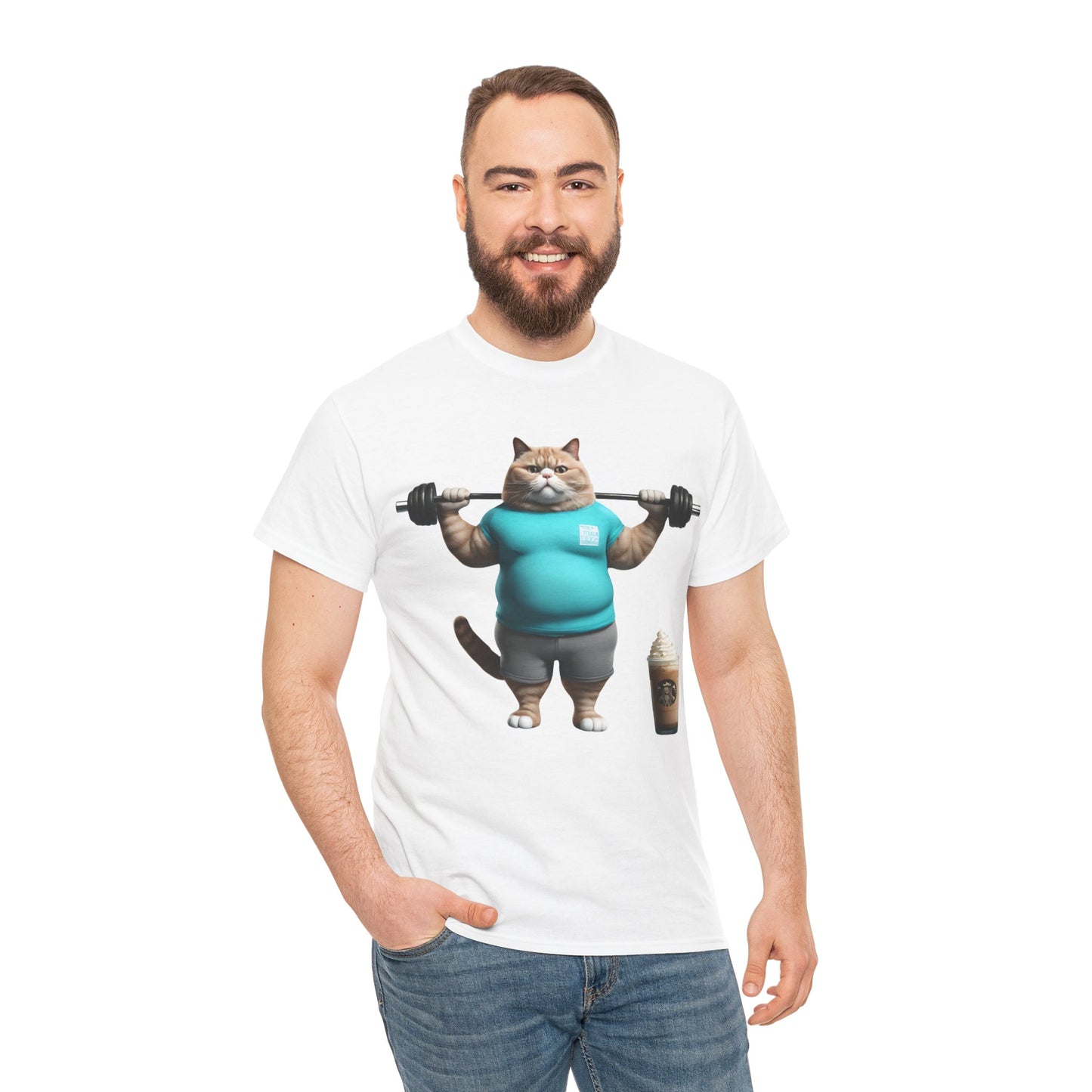 Funny Fat Cat Lifting - Flashlander Gym Shirt