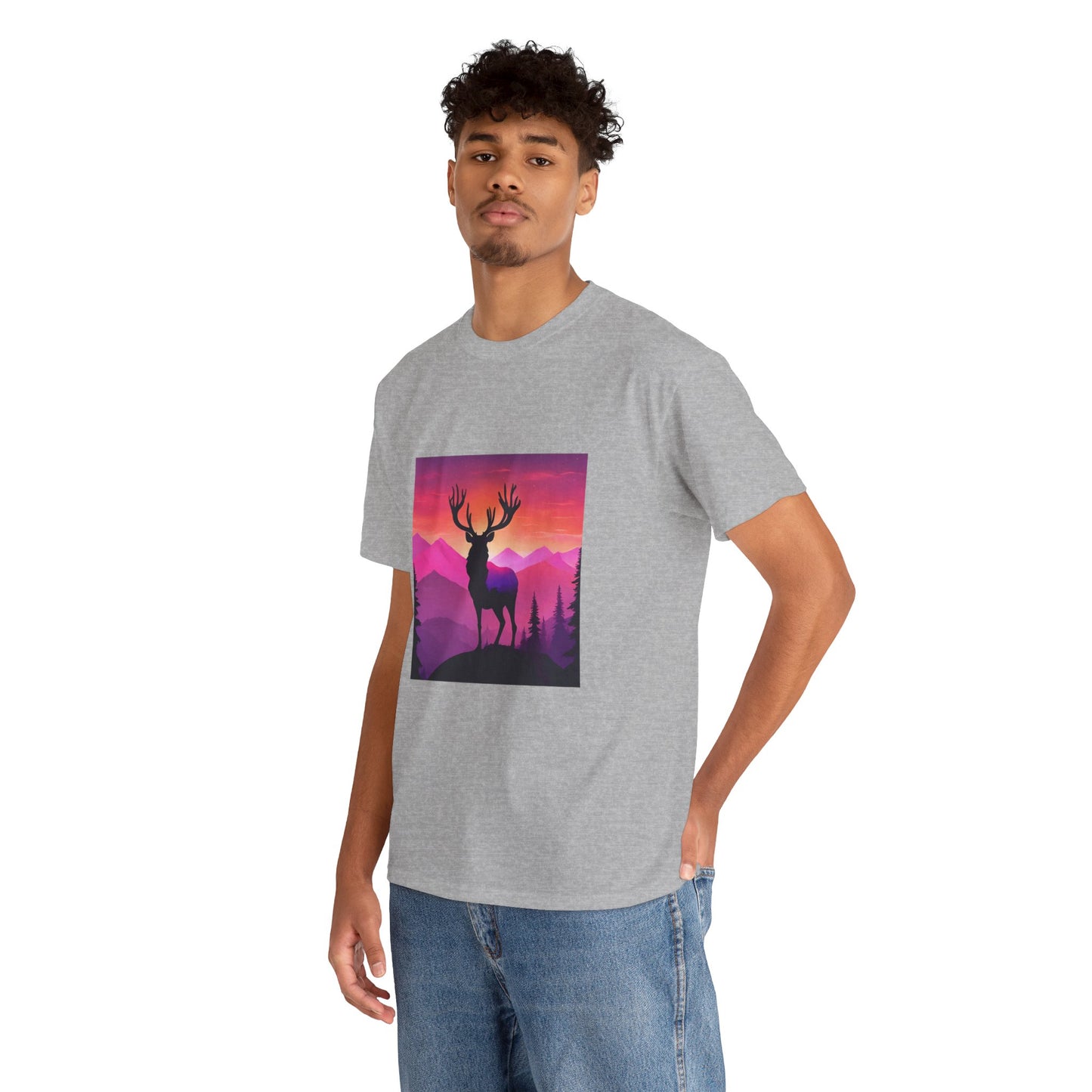 Deer Majestic Sunset Flashlander Gym Shirt