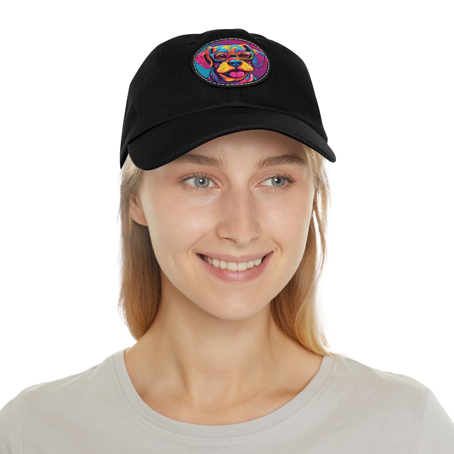 Chapeau pour chien avec lunettes, casquette pour chien, chapeau Pop Art pour chien, chapeau de papa avec patch (rond), casquette de baseball, chapeau pour chien, casquette pour chien, chapeau personnalisé Flashlander