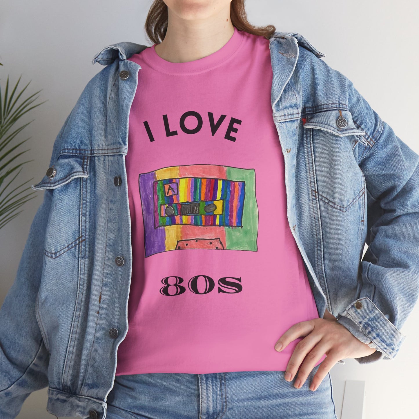 Retro Vibes Art Pop Cassette Tape I Love 80's - Flashlander Gym Shirt