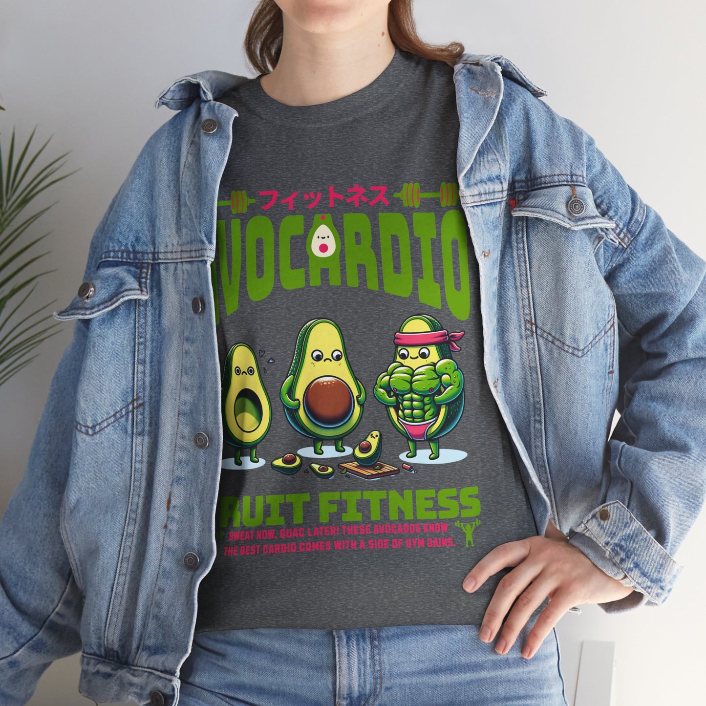 Avocardio Active Gym Shirt Avocado Fitness Graphic Tee