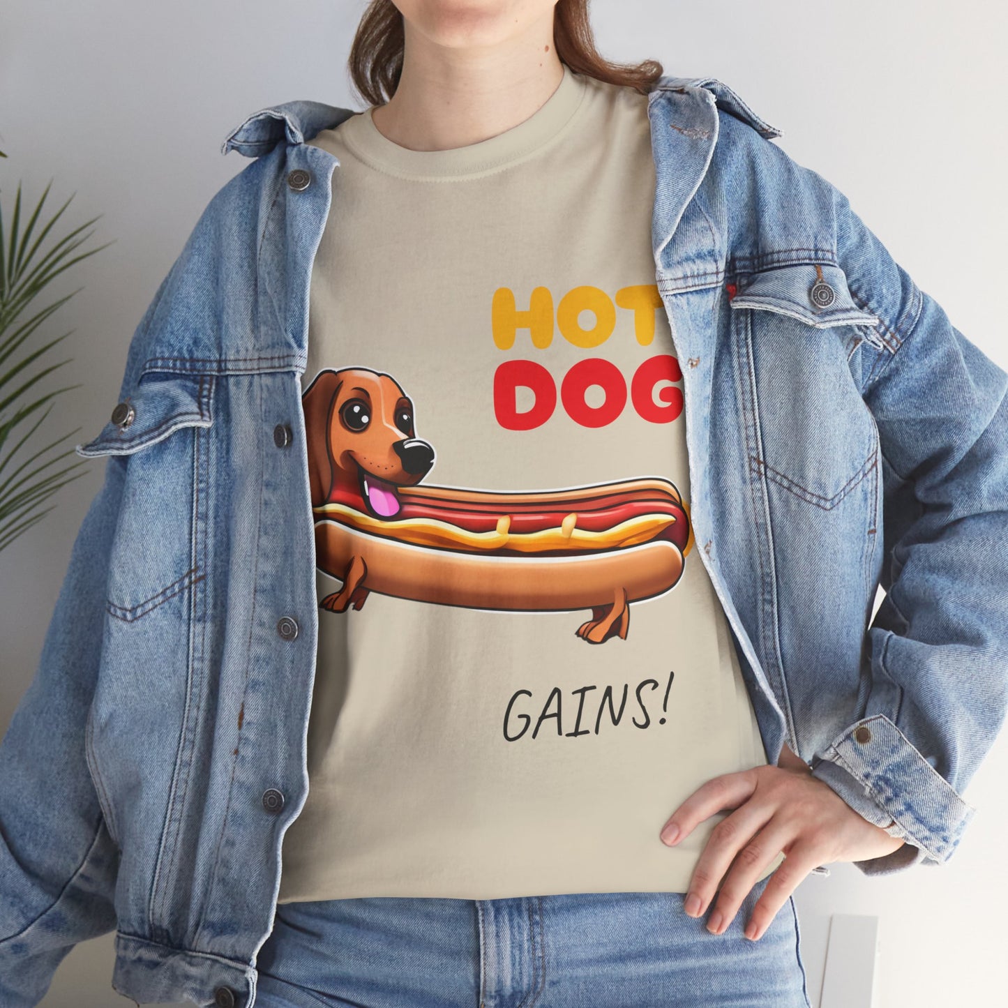 Hot Dog Gains Dachshund Dog - Flashlander Gym Shirt