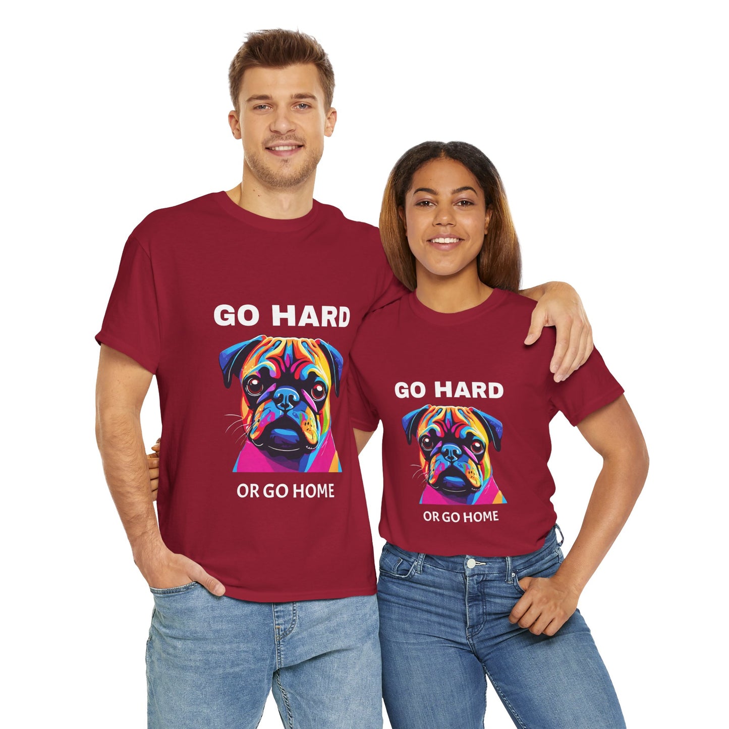 Pug Dog Pop Art  - Go Hard Or Go Home Flashlander Gym Shirt