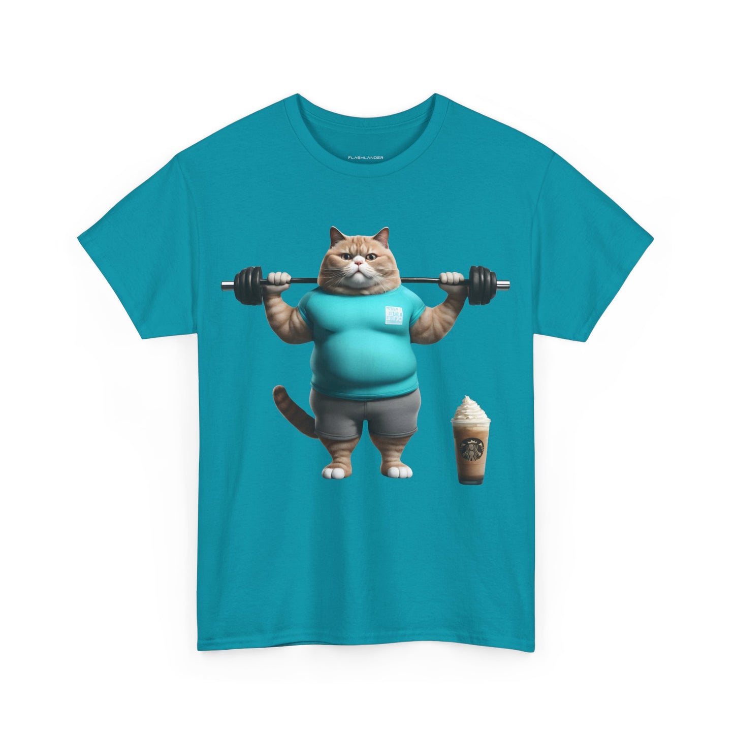 Funny Fat Cat Lifting - Flashlander Gym Shirt