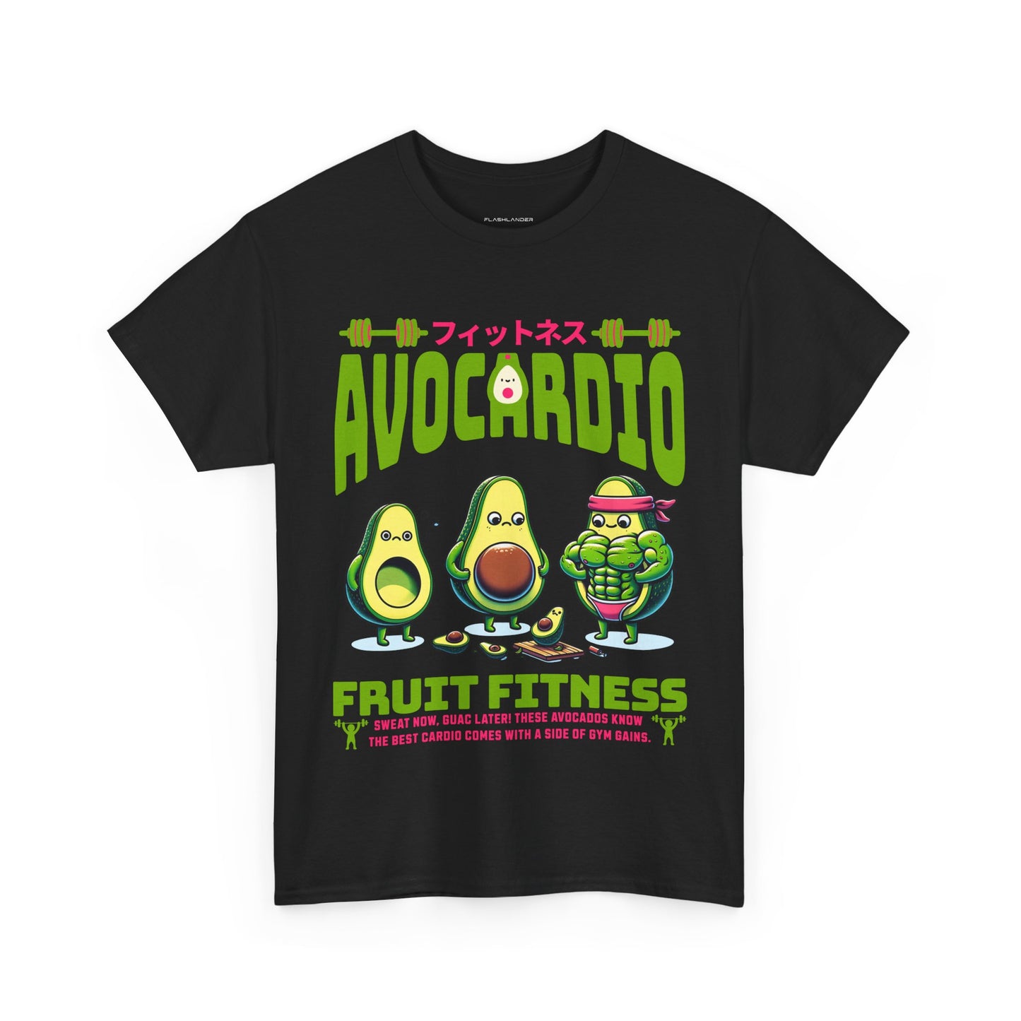 Avocardio Active Gym Shirt Avocado Fitness Graphic Tee