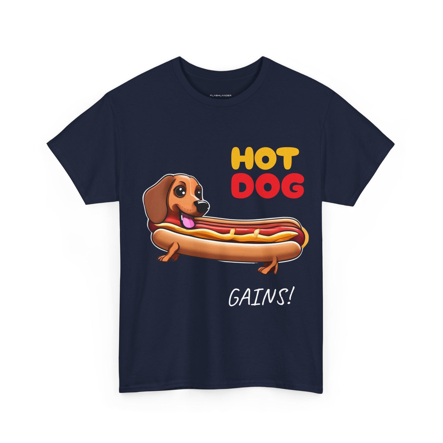 Hot Dog Gains Dachshund Dog - Flashlander Gym Shirt