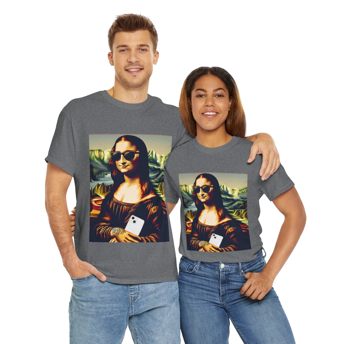 Camiseta deportiva de Flashlander: Mona Lisa moderna y divertida 